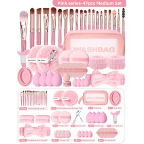 Resim 4/20/47 parça Makyaj Aracı Seti İçerir: 1 Çok Fonksiyonlu Fermuarlı Tuvalet ve Kozmetik Çantası Su Geçirmez + 20 parça Makyaj Fırça Seti + 4 parça Makyaj Süngerleri + 4 parça Mini Makyaj Süngerleri + 40 parça Mini Hava Yastığı Fondöten + 1 parça Saç Bandı + 2 parça El Kabı Bandı + 1 parça Makyaj Fırça Temizleme Aracı + 2 parça Yuvarlak Fondöten + 2 parça Yüz Temizleme Süngerleri + 1 parça Kirpik Maşası + 1 parça Göz Makyajı Yardımcı Aracı + 4 parça Hava Yastığı Fondöten 