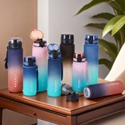 Resim 1 adet Sızdırmaz Gradyan Su Şişesi Kolay Kilitli Kapak - 750ml/1000ml, BPA'sız & Dayanıklı PC Malzeme, Fitness, Seyahat & Dış Mekan Aktiviteleri için Taşınabilir - Erkekler, Kadınlar, Öğrenciler için Mükemmel - Yaz, Sonbahar & Okul için İdeal 