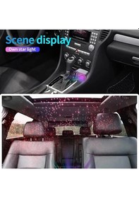 Resim Led Işık Tavan Aydınlatmalı 66w 4'1 Çift Kablolu Hızlı Şarj 3.4a Araç İçi Çakmaklık Şarj Aleti Siyah 