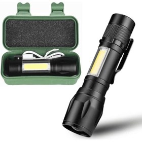 Resim STOREMAX likesell Led USB ŞARJLI Ultra Güçlü Mini Boy El El, kampçılar için El, Flaş Özellikli, Led [Enerji S 