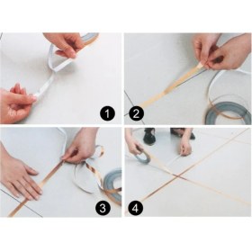 Resim 0.5 cm 50 Metre Gri Fayans Arası Şerit Bant 