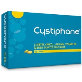 Resim Biorga Cystiphane L-Sistin Çinko L-Arjinin Vitamin B6 içeren Takviye Edici Gıda 60 Tablet 