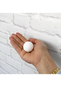 Resim 8 Adet Sert Plastik Yuvarlak Top Düğme Parlak Beyaz Dolap Mobilya Mutfak Dolabı Çekmece Kapak Kulpu Kulbu 