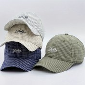 Resim Erken İlkbahar Yeni Houndstooth Yazılı Beyzbol Şapkası Unisex Moda Çok Yönlü Retro Ördek Gagalı Şapka 