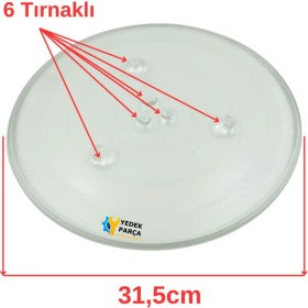 Resim Franke Uyumlu FMW250CRGWH Mikrodalga Fırın Cam Tepsi 