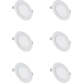 Resim Cata (6 Adet) 6W Slim LED Panel %100 Alüminyum 6500K Beyaz Işık CT-5145B 