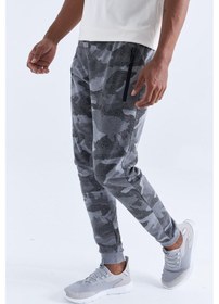 Resim Tommy Life Kamuflaj Desenli Gri Melanj Erkek Eşofman Alt T05er-84754 001 