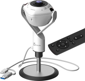Resim j5create AI Destekli 360 Video Konferans Toplantı ve Web Kamerası Uzaktan Kumanda Dahil (JVU368) 
