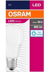 Resim Osram Ledvance Value Cla 60 6500 Beyaz Işık E27 8,5w Led Ampul 