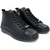 Resim Beyaz Ekici Termo Kaymaz Taban Fermuarlı Bağcıklı Günlük Kadın Bot Siyah Siyah 