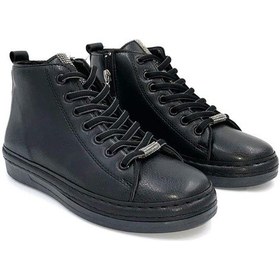 Resim Beyaz Ekici Termo Kaymaz Taban Fermuarlı Bağcıklı Günlük Kadın Bot Siyah Siyah 