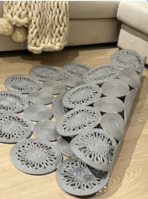 Resim Mavaux Marguerite Trikot Papatya Model Kilim Gri 