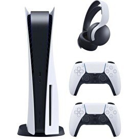 Resim Sony Playstation 5 Diskli Versiyon 825 GB Oyun Konsolu + 2 Dualsense Kol + Pulse 3D Kulaklık (İthalatçı Garantili) 