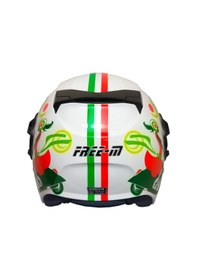 Resim Free M Double Güneş Vizörlü Sertifikalı Motosiklet Yarım Kask 