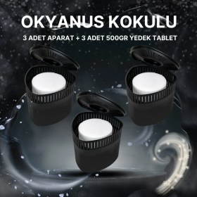 Resim 3 Adet 500 gr Nem Alıcılı ve Rutubet Giderici Aparat Üçgen Okyanus (Tablet Dahil) 