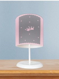 Resim Mekta Home Bebek Ve Çocuk Odası Taç Yıldız Desenli Çerçeveli Abajur 
