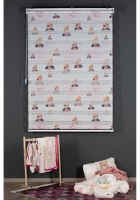 Resim Blind-x Kız Çocuk Baskılı Desenli Stor Zebra Perde Çocuk Odası Perdesi Ve Mutfak Perdesi Dayanıklı Alüminyum Kasa 