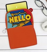 Resim Bk Gift Gift Pop Art Tasarımlı Taşınabilir Koruyucu Tablet Kılıfı & Organizer Çanta - Turuncu-16 