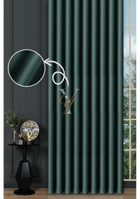 Resim Blackout Fon Perde V-2037 Koyu Yeşil Koyu Yeşil 