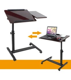 Resim Hodbehod Mouse Bölmeli Portatif Katlanabilir Laptop Sehpası - Siyah 