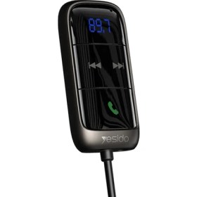 Resim Yesido Araç Içi Esnek Uzayan USB Kablo Çıkışlı Bluetooth Bt 5.0 LED Ekranlı Müzik ve Telefon Konuşma Sağlayıcı Fm Transmitter 