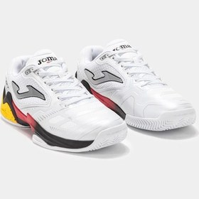 Resim Joma Set Men 2402 Beyaz Kırmızı Erkek Tenis Ayakkabısı Siyah 