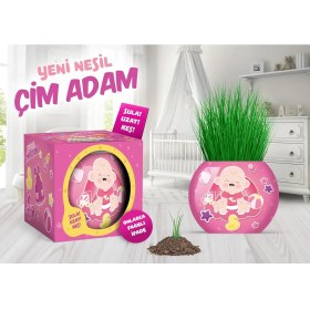 Resim Grains Global Bebek Temalı Çim Adam 6'lı Set - Çocuklar Için Eğitici ve Eğlenceli Bitki Yetiştirme Kiti 