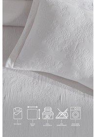 Resim Elart Nice Yatak Örtüsü Tek Kişilik Krem 