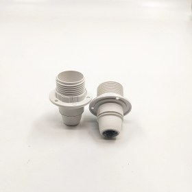 Resim Dekoratif Plastik E-14 Yarım Dişli Halkalı Duy Beyaz (2 Adet) 