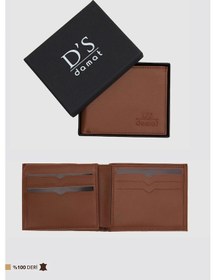 Resim Ds Damat Taba Kutulu Hakiki Deri Cüzdan 2H1119ST134 Taba 