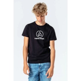 Resim Qivi Linkin Park Logo Baskılı Unisex Çocuk Siyah Tshirt 