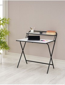 Resim Tam Katlanır Çalışma Masası 85x55x73 Cm Beyaz 