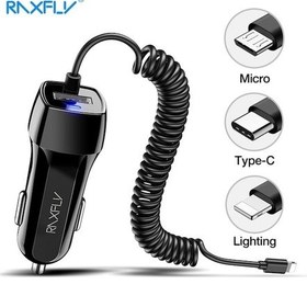 Resim Prestigegoods Raxfly Araba Şarjı 3.0, Xiaomi Uyumlu Mikro Tip C Kablo, İphone 14-11 Uyumlu, Hızlı Şarj Cihazı 