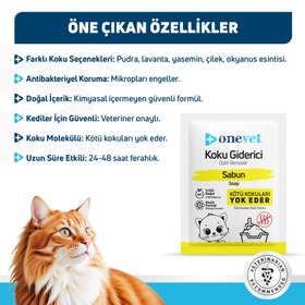 Resim OneVet Kedi Koku Giderici Sabun Kokulu 25 Gr. 15 Adet - 15 X 25 Gr 