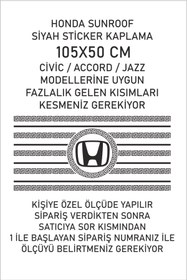 Resim Honda Logo Sticker / Sunroof Sticker Kaplama 105x50 CM 