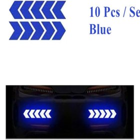 Resim ÖZKAŞ Ok Işareti Reflektörlü Oto Aksesuar Sticker Işıldak Yapıştırıcı 