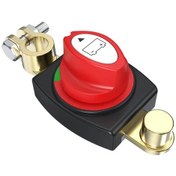 Resim Dashanshop Kırmızı 12-48v Araç Karavan Tekne Akü Kesici Şalter Power Cut Master 