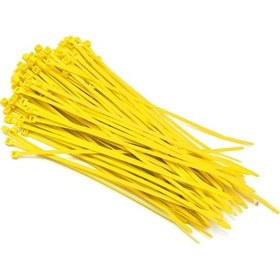 Resim 300x3,6 Sarı Kablo Bağı Cırt Plastik Kelepçe 50 Adet 