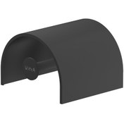 Resim VitrA Origin Kapaklı Tuvalet Kağıtlığı Mat Siyah A4488836 