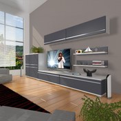 Resim Decoraktiv Eko 6y Mdf Std Tv Ünitesi Tv Sehpası Beyaz - Antrasit 