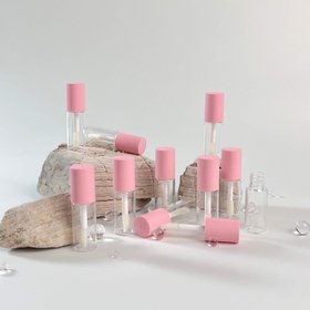 Resim 1 adet Mini Şeffaf Dudak Parlatıcısı Tüpü, 0.12 oz Doldurulabilir AS Şişesi, Büküm Kilitli Plastik Kozmetik Kutusu, Kokusuz, Ev veya Seyahat Kullanımı İçin İdeal - Noel, Cadılar Bayramı 