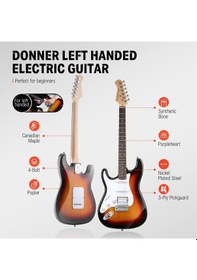 Resim Donner Dst-100sl Solak Elektro Gitar Seti Sunburst 