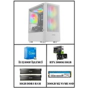Resim Ramtech Glacıer RTX 5060 TI İ5-12400F 16 GB 500 GB M2 Nvme SSD Free Dos Masaüstü Oyuncu Bilgisayarı 