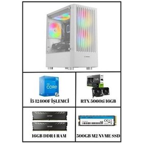 Resim Ramtech Glacıer RTX 5060 TI İ5-12400F 16 GB 500 GB M2 Nvme SSD Free Dos Masaüstü Oyuncu Bilgisayarı 