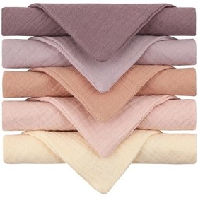 Resim Prosperlink 5'li Yumuşak Emici Gazlı Bebek Havlusu - Banyo Ve Besleme İçin Mor 