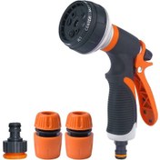 Resim Springsun Ev Ve Bahçe Su Atıcı, 8 Fonksiyonlu Yüksek Basınçlı Sulama Aleti, Abs Hızlı Bağlantı Ve Musluk Bağlantısı Seti 