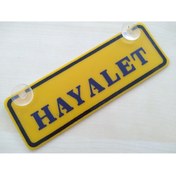 Resim DNZSM Sarı Dekor Plaka - Hayalet (22X7,5CM) Vantuzlu Pleksi, Dekor Levha, Sarı Plaka 