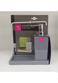 Resim Primanova Luna Havlu Askılı Süngerlikli Mutfak Seti Gri 