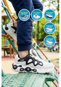 Resim Cool Beyaz Geniş Kalıp Fileli Hafif Esnek Erkek Çocuk Spor Ayakkabı Evan F 