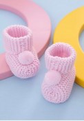 Resim Cherub Baby Pembe Kız Bebek Ponponlu Patik Triko Patik 